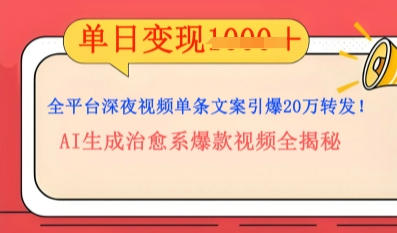 全平台深夜文案新风口：DeepSeek生成百万播放量金句，治愈系内容涨粉速度快4倍-华科轻创